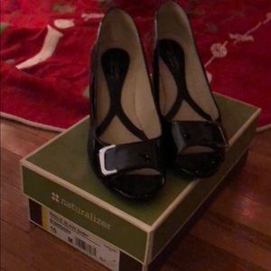 Naturalizer open-toed wedges.